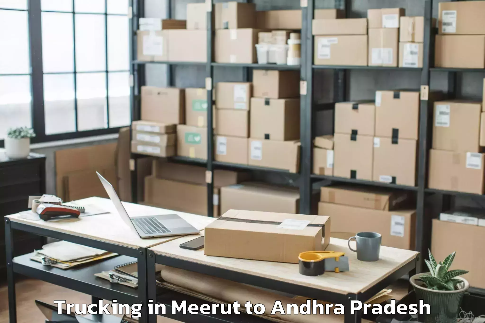 Get Meerut to Peddaraveedu Trucking